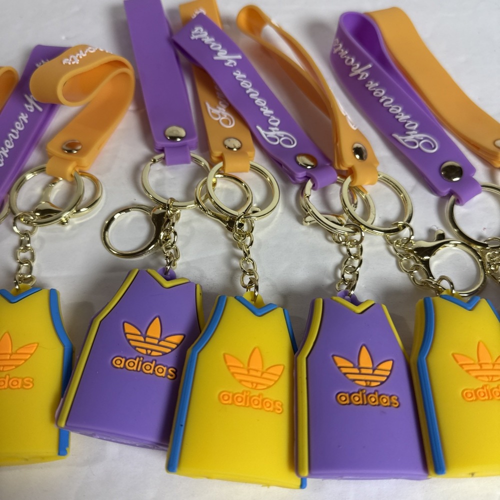 Adidas Sports‎ Jersey Keychains 8" Purple/Yellow Forever Sports 12 Total - Picture 2 of 5